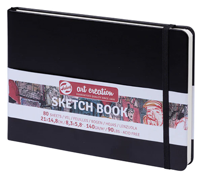 Talens Art Creation Sketchbook Black 15 x 21 cm 140 g ― VIP Office HobbyART