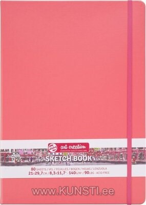 Talens Art Creation Sketchbook Coral Red 21 cm x 30 cm 140 g ― VIP Office HobbyART