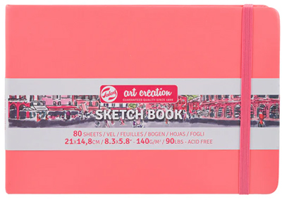 Talens Art Creation Sketchbook Coral Red 15 x 21 cm 140 g ― VIP Office HobbyART