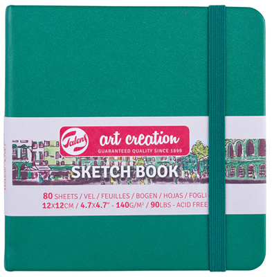 Talens Art Creation Sketchbook Forest Green 12 x 12 cm 140 g ― VIP Office HobbyART