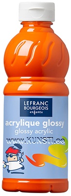Акриловые глянцевые краски 500ml 201 оранжевый Lefranc Bourgeois Glossy Acrylic ― VIP Office HobbyART