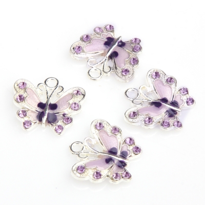 Butterfly charm violett 1tk ― VIP Office HobbyART