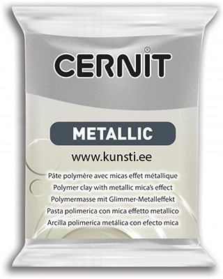 Polymer Clay Cernit Metallic 080 56gr silver ― VIP Office HobbyART