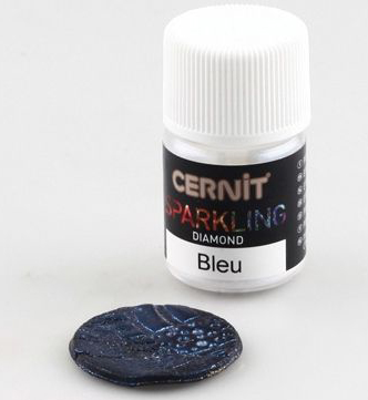 Блестящая пудра (слюда) CERNIT 5гр, diamond голубой ― VIP Office HobbyART