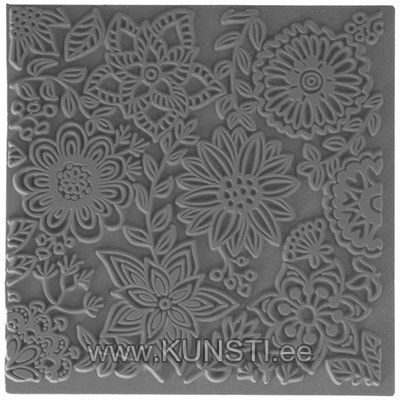 Texture plate Cernit CE95016 9x9cm Blossoms ― VIP Office HobbyART