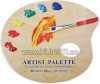 Paper palette oval 25x30 cm - 60 g wax Coated paper, 40 sheets