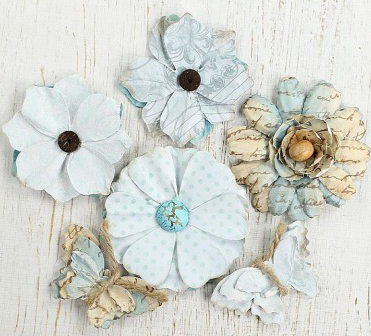 Printed Paris Petals - Blue, 6pcs  ― VIP Office HobbyART