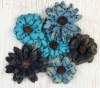 Vintage Phoebe Petals - Ocean Spray, 6pcs