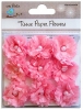 Tissue Pearl Flowers - Pink, 9pcs