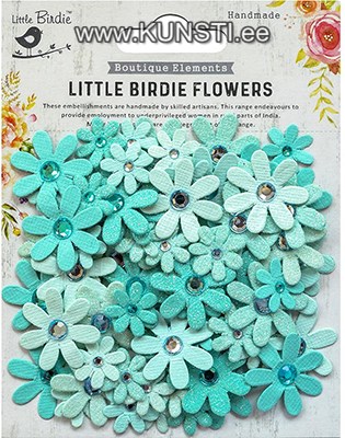 Handmade Flower - Sparkle Florettes Arctic Ice 80Pc ― VIP Office HobbyART