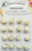 Handmade Flower - Beaded Micro Roses Moon Light 16pcs
