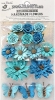 Handmade Flower - Marina Aqua Medley 15pc