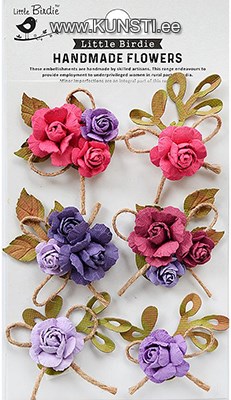 Handmade Flower - Nora Birds And Berries 6pc ― VIP Office HobbyART