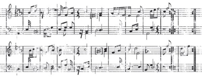 Kaiser craft CS-757 clear stamp 5x13cm sheet music ― VIP Office HobbyART