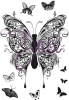 Clear stamp A6 - Henna Butterflies