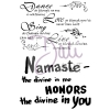 Clear stamp A6 - Dance,Love,Sing & Namaste