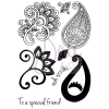 Clear stamp A6 - Henna Petals