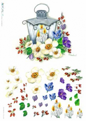 Рисовая бумага для декупажа с рисунком DM_FLO_003 ― VIP Office HobbyART