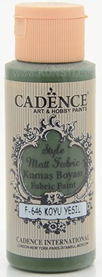 Tekstiilivärv Style matt fabric paint Cadence f-646 dark green 59 ml  ― VIP Office HobbyART
