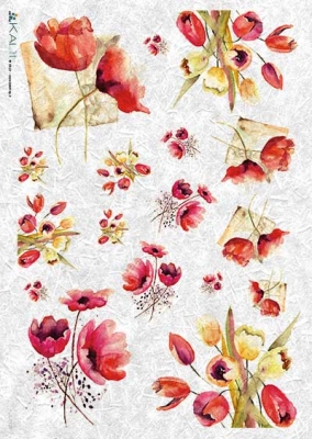 Rice decoupage paper FLO_0133 ― VIP Office HobbyART