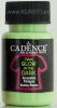 Флуоресцентная краска по текстилю Glow in the dark natural green fabric paint Cadence 50ml
