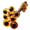 Glass eyes Amber 6mm 2pcs