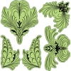 Inkadinkado Cling Stamps 65-32002 elegant flourishes