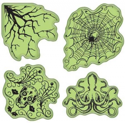 Inkadinkado Cling Stamps 65-32035 halloween ― VIP Office HobbyART