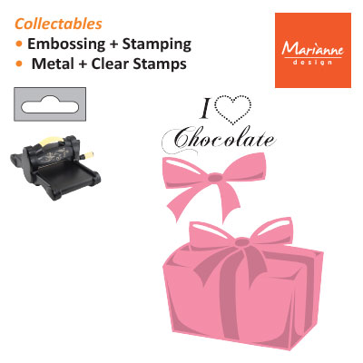 Ножи + штамп Marianne Design Collectables COL1367 box of chocolate ― VIP Office HobbyART