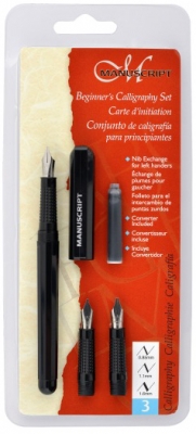 Kalligraafiasulepea komplekt Beginner's Calligraphy set 3 pens Manuscript