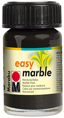 Краска для мармарирования Marabu Easy Marble 15ml 073 black ― VIP Office HobbyART