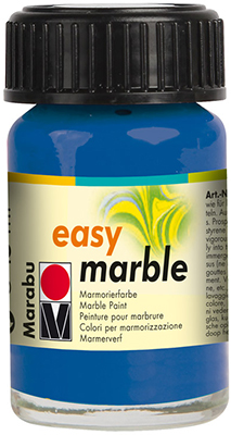 Краска для мармарирования Marabu Easy Marble 15ml 095 azure blue ― VIP Office HobbyART