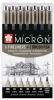 Pigma Micron Set 6+1 Pigma Brush Sakura