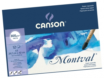 Canson "Montval" Альбом для акварели A3, 300g, 12 sheet ― VIP Office HobbyART