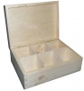 Деревянная коробка для чая. 6 отделений 22x16.5x8cm