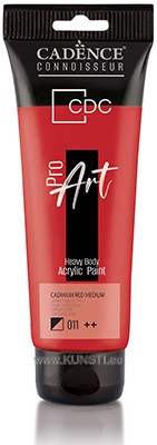 ProART heavy body Akrüülvärv PR-011 cadmium red medium 120ml ― VIP Office HobbyART