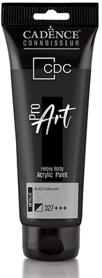 ProART heavy body Acrylic paint Metallic Iridescent PRM-327 black 120ml ― VIP Office HobbyART
