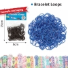 Bracelet loops x300 + S-clips x12 royal blue