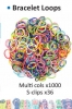 Bracelet loops x1000 + S-clips x36 assorted