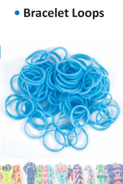 Bracelet loops x300 + S-clips x12 light blue ― VIP Office HobbyART