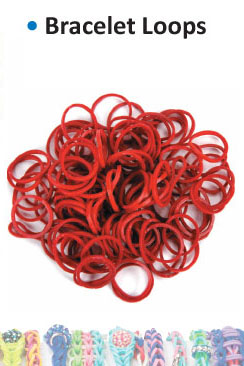 Bracelet loops x300 + S-clips x12 maroon ― VIP Office HobbyART