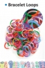 Stretch band bracelet loops s-clips twin color x312 assorted
