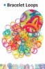 Bracelet loops bead style x150 + S-clips x6 assorted transp.