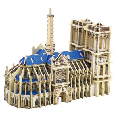 JZ802 Wooden puzzle with colored paper Notre Dame de ― VIP Office HobbyART