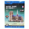 JZ802 Wooden puzzle with colored paper Notre Dame de