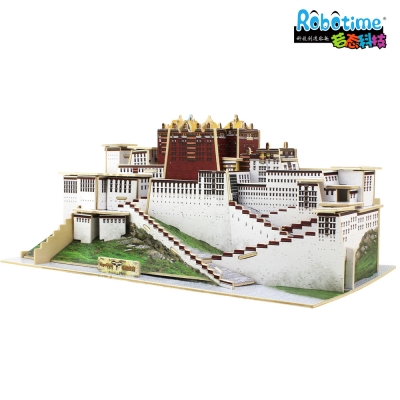 JZ804 Wooden puzzle with colored paper Potala Palace ― VIP Office HobbyART