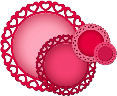 Lõikenoad Spellbinders Nestabilities Decorative Elements SBS4-316 Heart Circles 