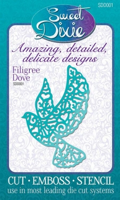 Sweet Dixie Metal Die Filigree Dove