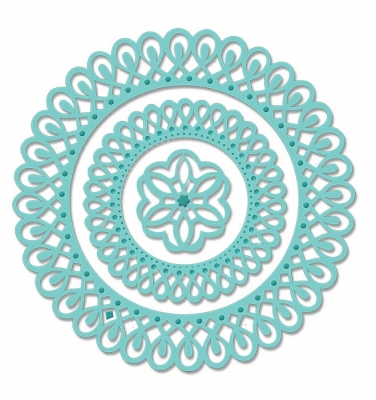 SDD020 Lõikenoad Dotted Doily Circle Frame Metal Die