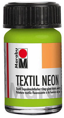 Краска по текстилю Marabu-Textil Neon 365 15ml neon-green ― VIP Office HobbyART